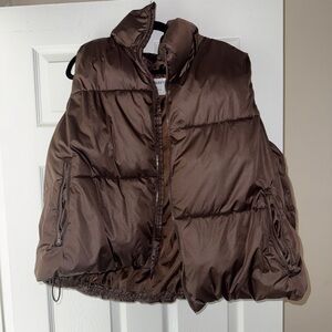 Old Navy Brown Puffer Vest XXL
